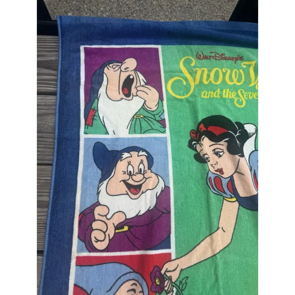 Vintage Disney Snow White & The Seven Dwarfs Beach Towel Franco Cotton
